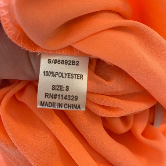 poetry Women’s sleeveless orange  Bodysuit  crossover Blouse Size s - Picture 5 of 7